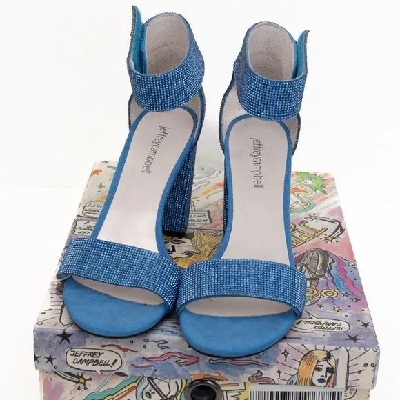 Jeffrey Campbell - Blue Sparkly‎ Lindsay Heel - Picture 2 of 13